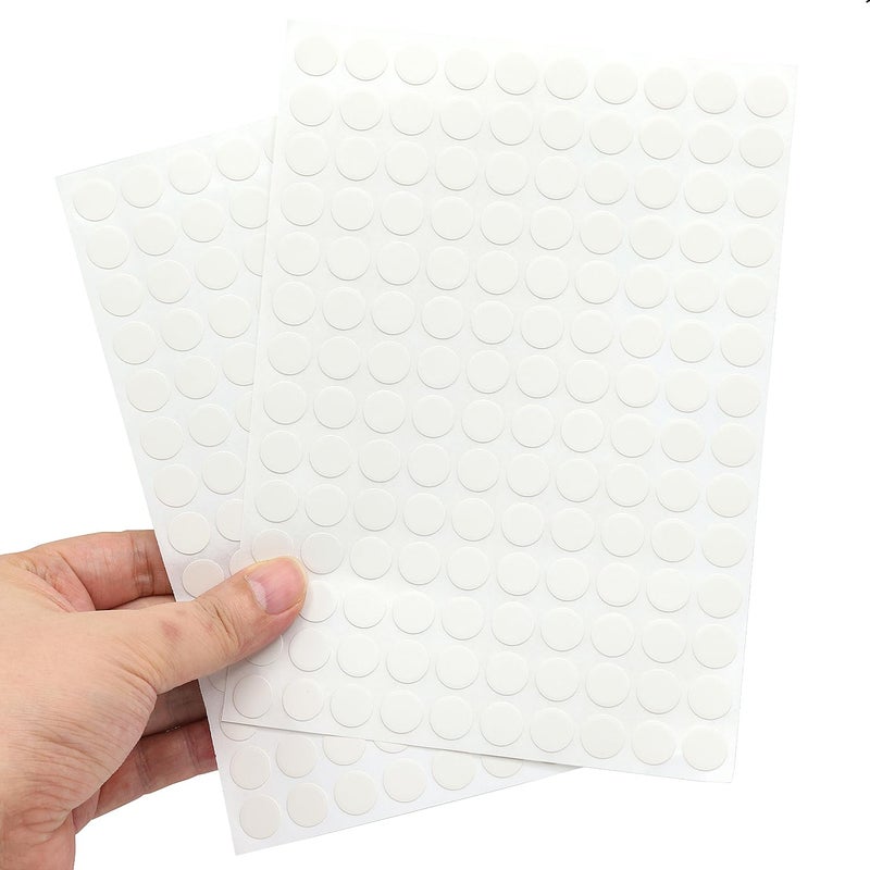 ZXUEZHENG Self-Adhesive Screw Hole Stickers,2-Table 140 in 1 Self-Adhesive Screw Covers Caps Dustproof Sticker 12mm White - Image 5